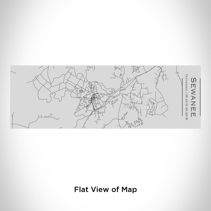 Rendered View of Sewanee Tennessee Map Engraving on 10oz Stainless Steel Insulated Cup with Sipping Lid