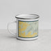 Left View Custom Sewanee Tennessee Map Enamel Mug in Woodblock