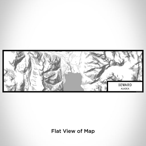 Flat View of Map Custom Seward Alaska Map Enamel Mug in Classic