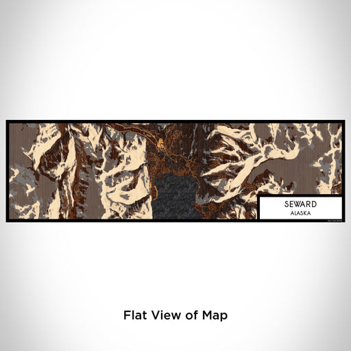 Flat View of Map Custom Seward Alaska Map Enamel Mug in Ember