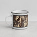 Left View Custom Seward Alaska Map Enamel Mug in Ember