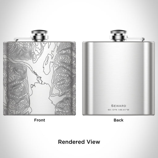 Rendered View of Seward Alaska Map Engraving on undefined