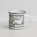 Right View Custom Seward Alaska Map Enamel Mug in Woodblock