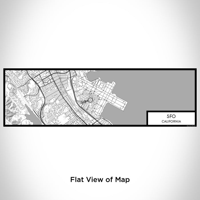 Flat View of Map Custom SFO California Map Enamel Mug in Classic