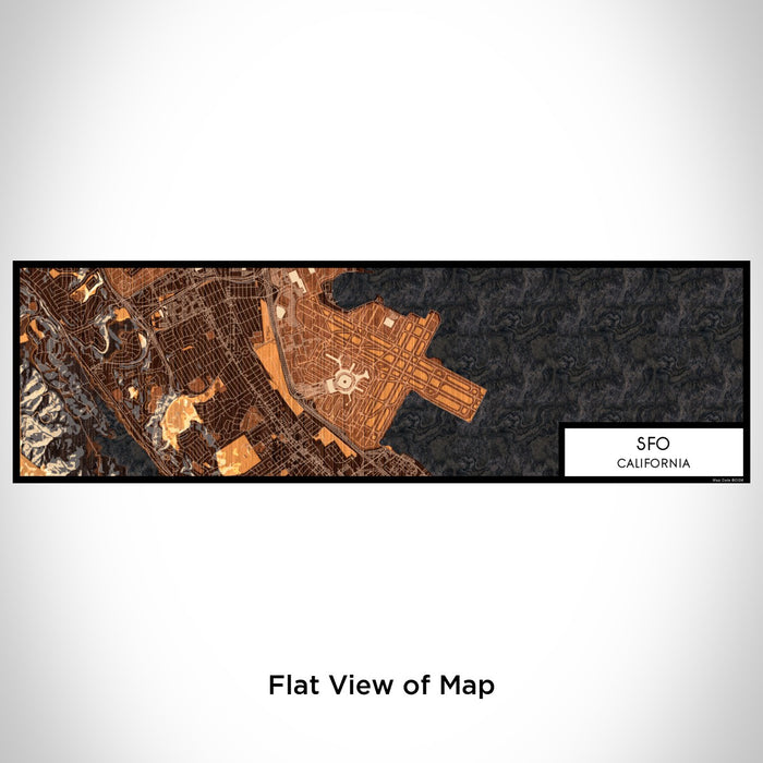 Flat View of Map Custom SFO California Map Enamel Mug in Ember