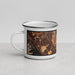 Left View Custom SFO California Map Enamel Mug in Ember