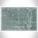 Shaker Heights Ohio Map Print Landscape Orientation in Afternoon Style With Shaded Background
