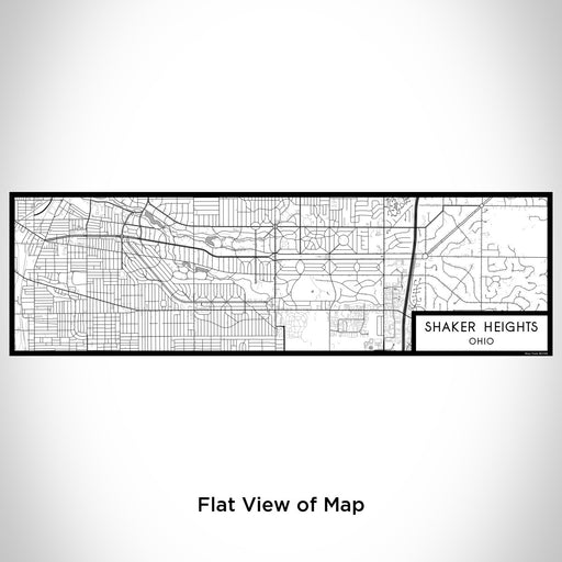 Flat View of Map Custom Shaker Heights Ohio Map Enamel Mug in Classic