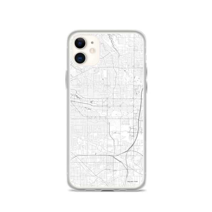 Custom iPhone 11 Shaker Heights Ohio Map Phone Case in Classic