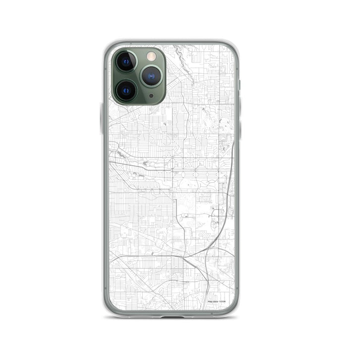 Custom iPhone 11 Pro Shaker Heights Ohio Map Phone Case in Classic