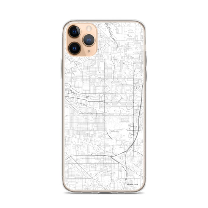 Custom iPhone 11 Pro Max Shaker Heights Ohio Map Phone Case in Classic
