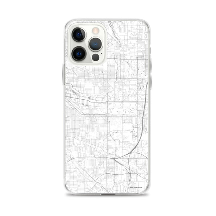 Custom iPhone 12 Pro Max Shaker Heights Ohio Map Phone Case in Classic