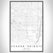Shaker Heights Ohio Map Print Portrait Orientation in Classic Style With Shaded Background