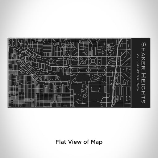 Rendered View of Shaker Heights Ohio Map Engraving on 17oz Stainless Steel Insulated Cola Bottle in Black