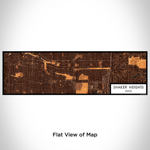 Flat View of Map Custom Shaker Heights Ohio Map Enamel Mug in Ember