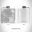 Rendered View of Shaker Heights Ohio Map Engraving on 6oz Stainless Steel Flask in White