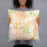 Person holding 18x18 Custom Shaker Heights Ohio Map Throw Pillow in Watercolor