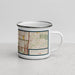 Right View Custom Shaker Heights Ohio Map Enamel Mug in Woodblock