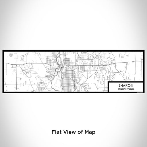 Flat View of Map Custom Sharon Pennsylvania Map Enamel Mug in Classic