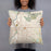 Person holding 18x18 Custom Sharon Pennsylvania Map Throw Pillow in Woodblock