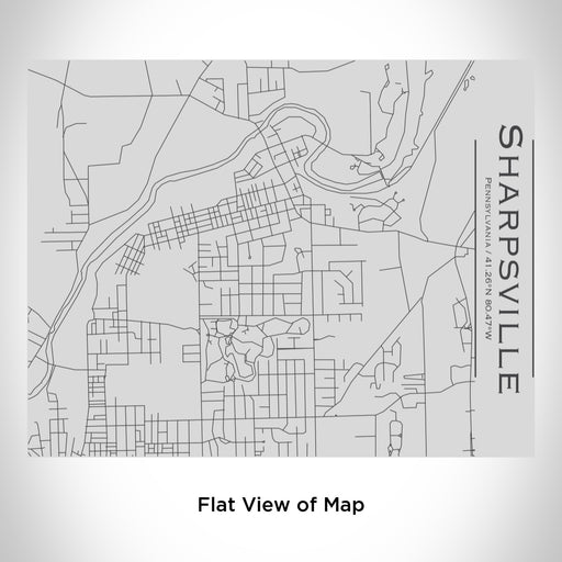 Rendered View of Sharpsville Pennsylvania Map Engraving on 20oz Stainless Steel Insulated Bottle with Bamboo Top