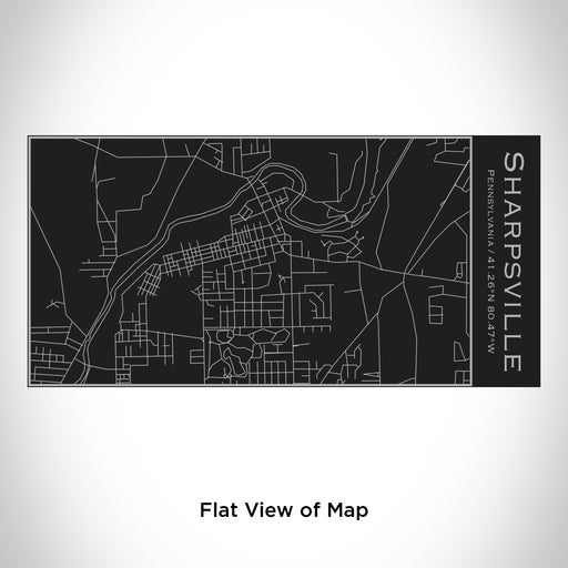 Rendered View of Sharpsville Pennsylvania Map Engraving on 17oz Stainless Steel Insulated Cola Bottle in Black