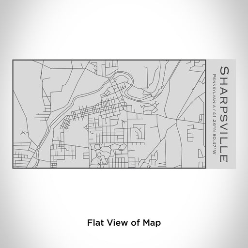 Rendered View of Sharpsville Pennsylvania Map Engraving on 17oz Stainless Steel Insulated Cola Bottle