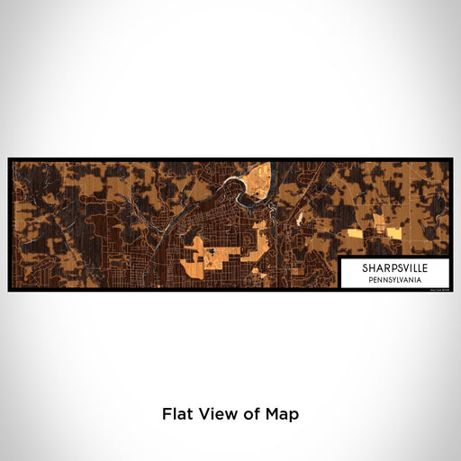 Flat View of Map Custom Sharpsville Pennsylvania Map Enamel Mug in Ember