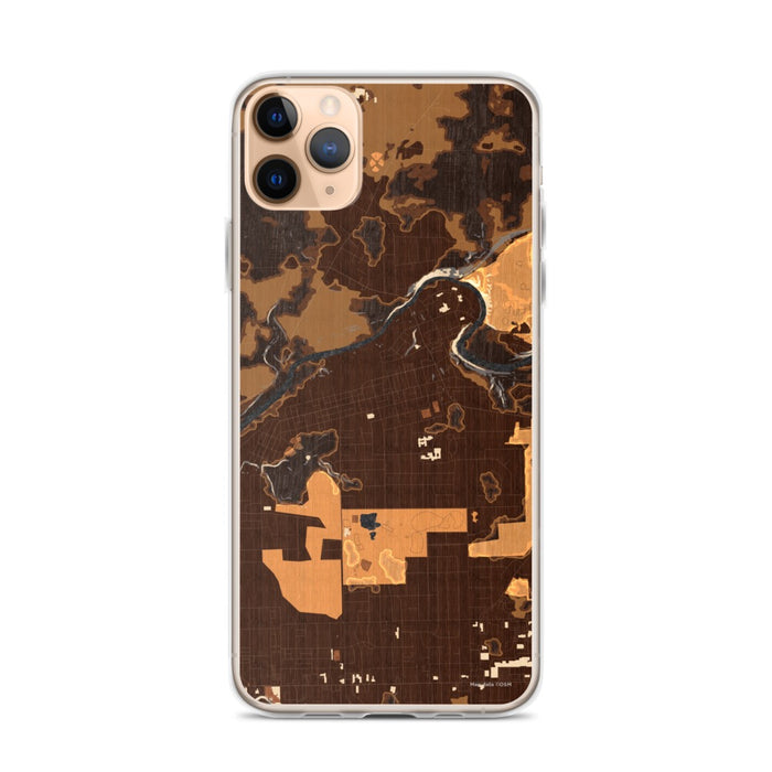 Custom iPhone 11 Pro Max Sharpsville Pennsylvania Map Phone Case in Ember