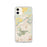 Custom iPhone 11 Sharpsville Pennsylvania Map Phone Case in Woodblock