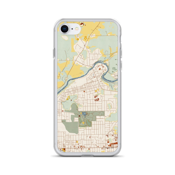 Custom iPhone SE Sharpsville Pennsylvania Map Phone Case in Woodblock
