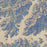 Shasta Lake California Map Print in Afternoon Style Zoomed In Close Up Showing Details