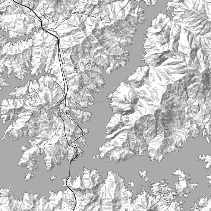 Shasta Lake California Map Print in Classic Style Zoomed In Close Up Showing Details
