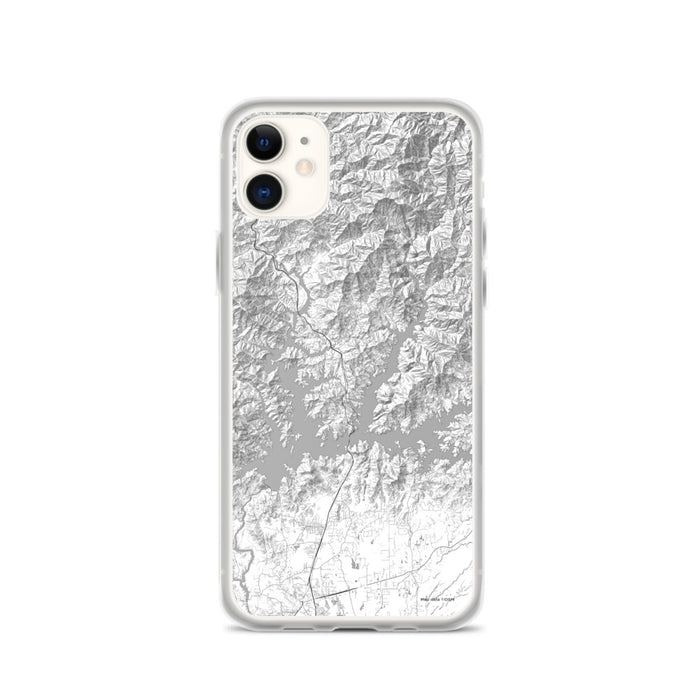 Custom iPhone 11 Shasta Lake California Map Phone Case in Classic