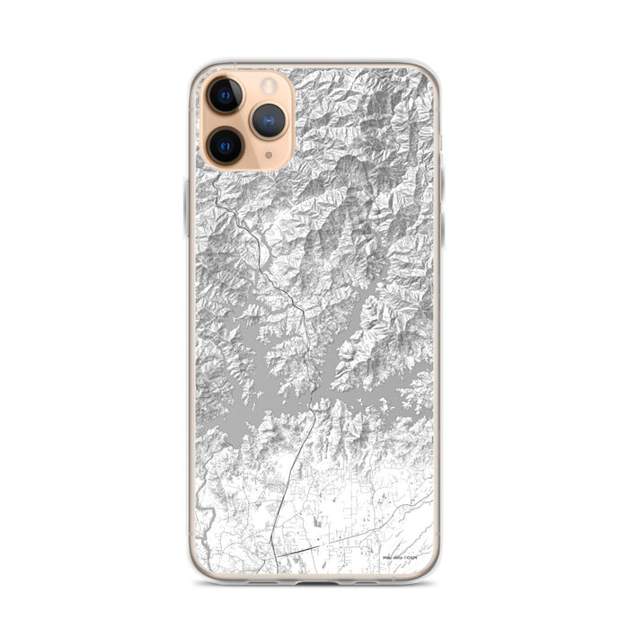 Custom iPhone 11 Pro Max Shasta Lake California Map Phone Case in Classic