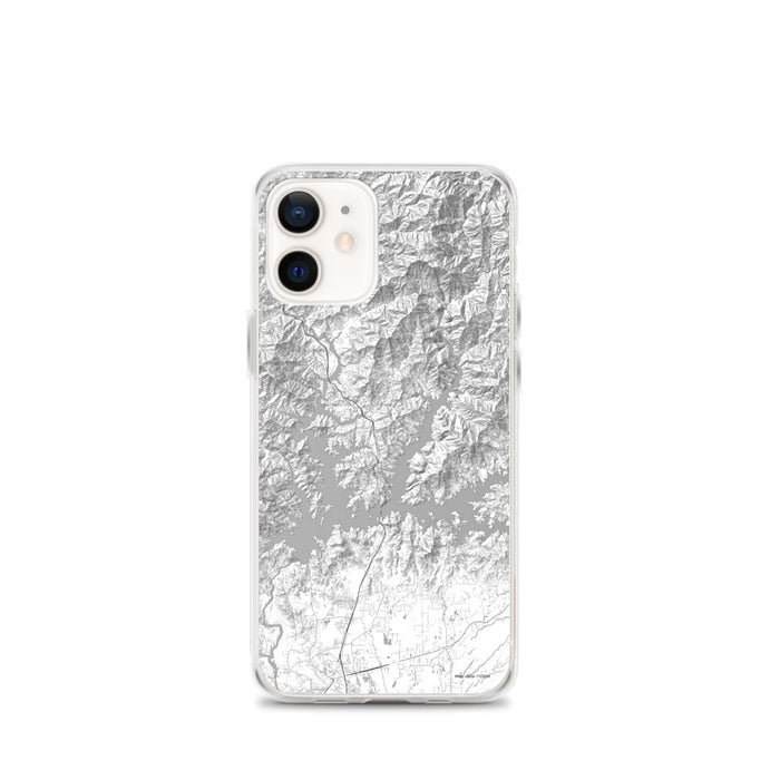 Custom iPhone 12 mini Shasta Lake California Map Phone Case in Classic