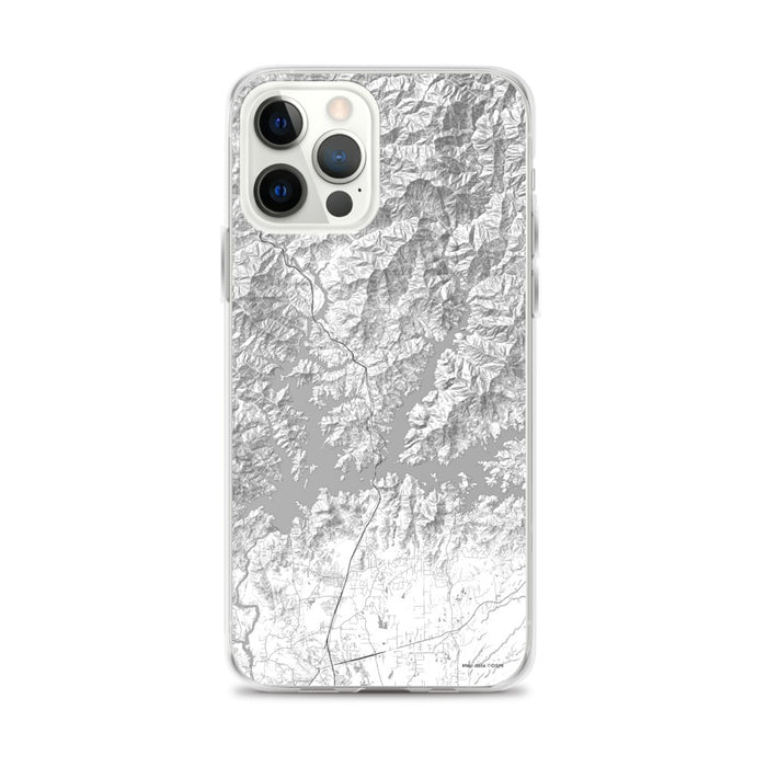 Custom iPhone 12 Pro Max Shasta Lake California Map Phone Case in Classic