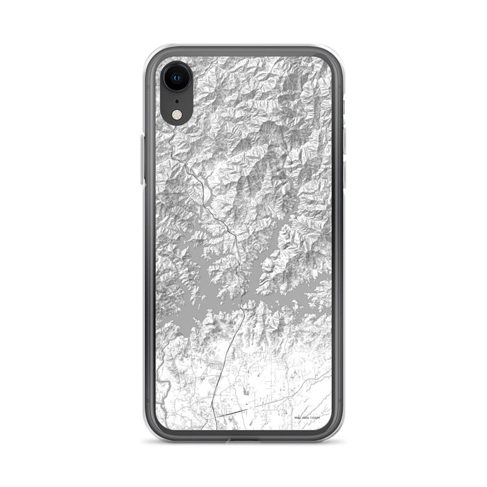 Custom iPhone XR Shasta Lake California Map Phone Case in Classic