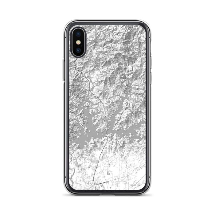 Custom iPhone X/XS Shasta Lake California Map Phone Case in Classic