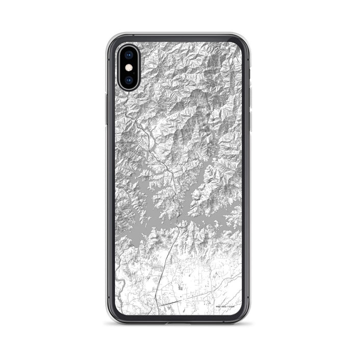 Custom iPhone XS Max Shasta Lake California Map Phone Case in Classic