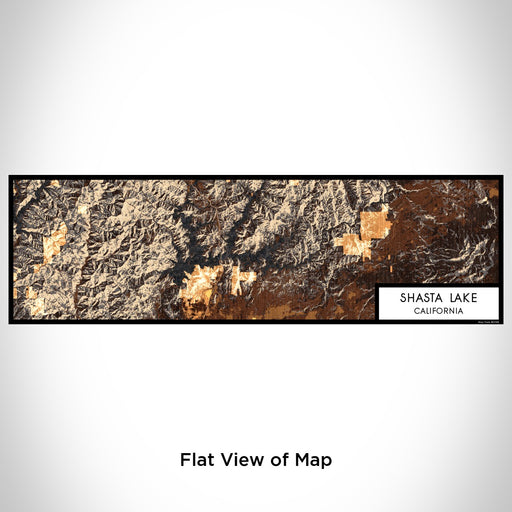 Flat View of Map Custom Shasta Lake California Map Enamel Mug in Ember