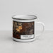 Right View Custom Shasta Lake California Map Enamel Mug in Ember