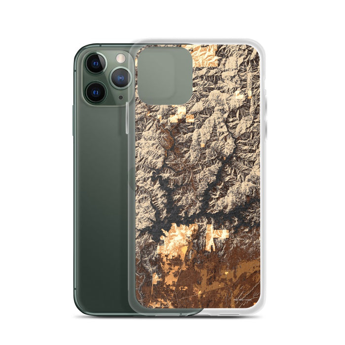 Custom Shasta Lake California Map Phone Case in Ember