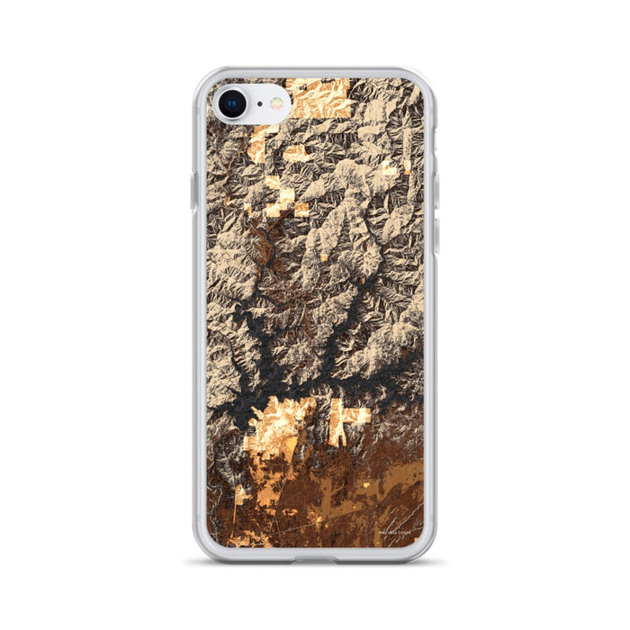 Custom iPhone SE Shasta Lake California Map Phone Case in Ember
