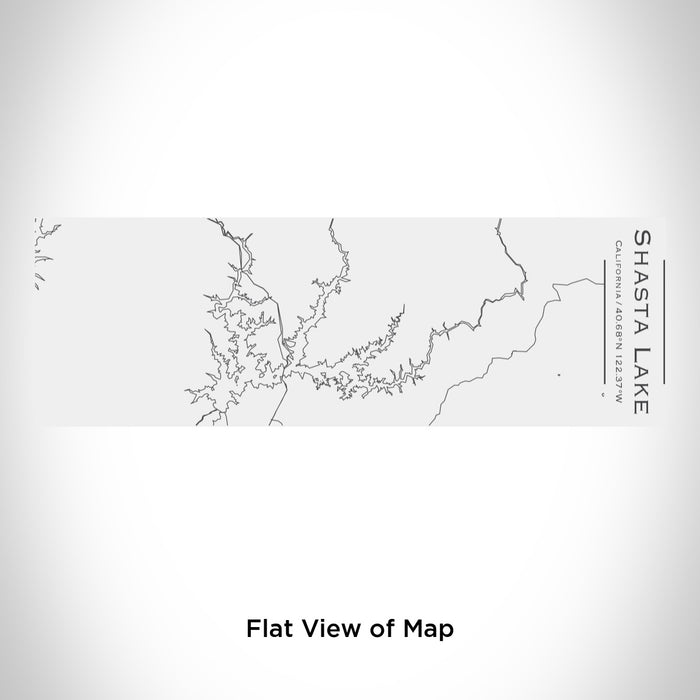 Rendered View of Shasta Lake California Map Engraving on 10oz Stainless Steel Insulated Cup with Sliding Lid in White