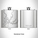 Rendered View of Shasta Lake California Map Engraving on 6oz Stainless Steel Flask