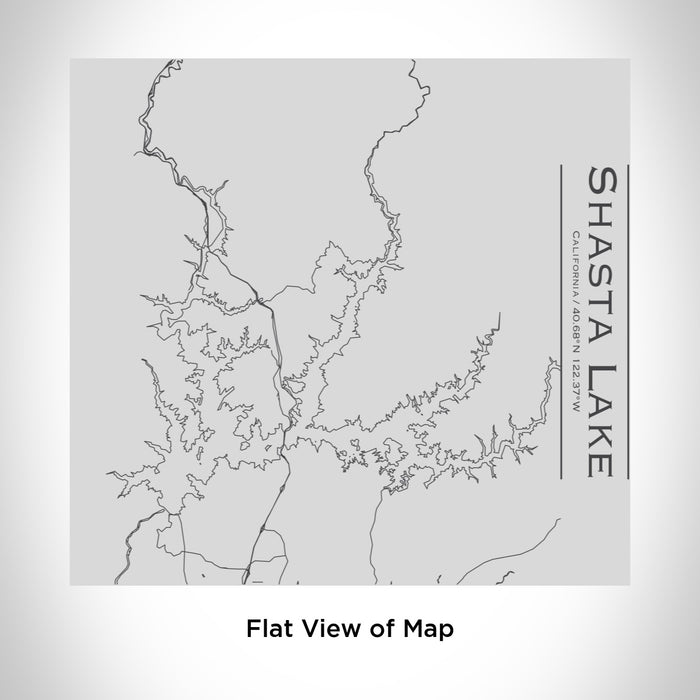 Rendered View of Shasta Lake California Map Engraving on 17oz Stainless Steel Insulated Tumbler