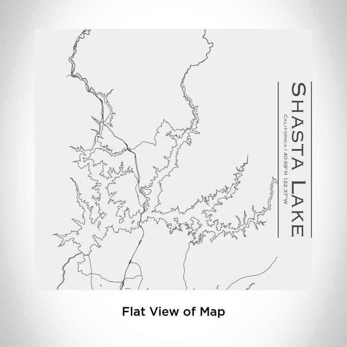 Rendered View of Shasta Lake California Map Engraving on 17oz Stainless Steel Insulated Tumbler in White