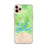 Custom iPhone 11 Pro Max Shasta Lake California Map Phone Case in Watercolor