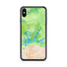 Custom iPhone XS Max Shasta Lake California Map Phone Case in Watercolor